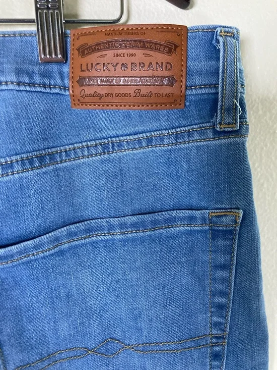 Lucky Brand 410 Athletic Straight Jeans 36x34 Light Wash Stretch Denim Men’s - Picture 5 of 11